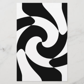 Papeterie Tourbillons noirs et blancs