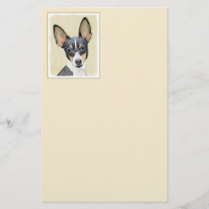 Papeterie Toy Fox Terrier Peinture - Cute Original Chien Art