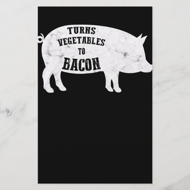 Papeterie Transforme Les Légumes En Bacon | Amoureux Drôle d (Devant)