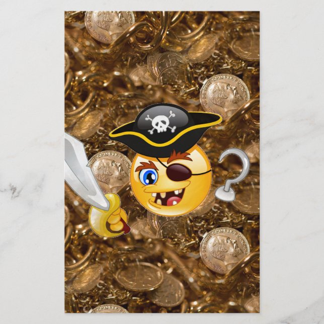 Papeterie trésor pirate emoji (Devant)