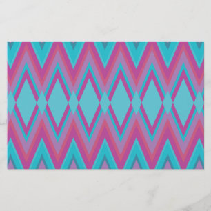Papeterie Tribal pourpre et Aqua