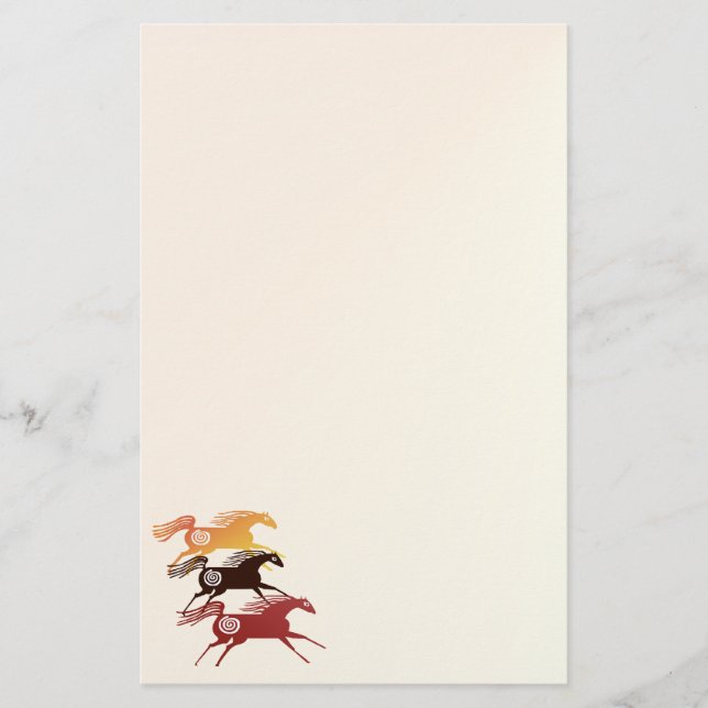 Papeterie Trois chevaux antiques 2STATIONERY (Devant)