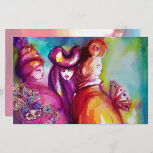 Papeterie TROISIÈME MASQUE, Vénétie Masquerade Ball papeteri