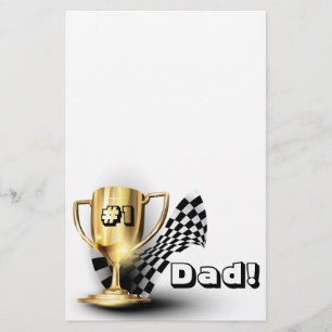 Papeterie Trophée d'or simple père Fête des pères