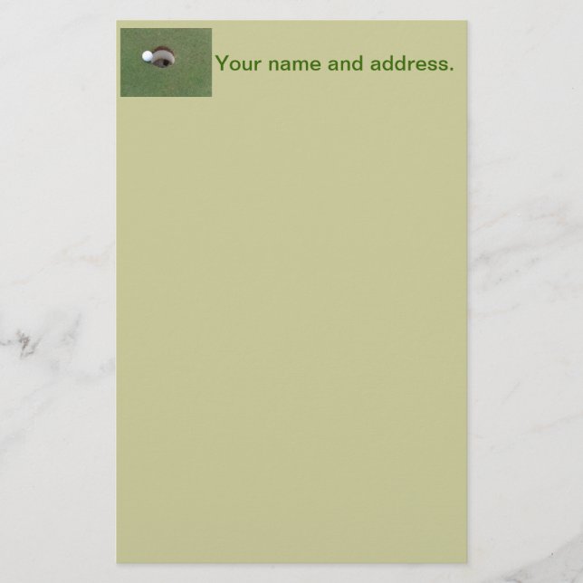 Papeterie Trou du terrain de golf (Devant)