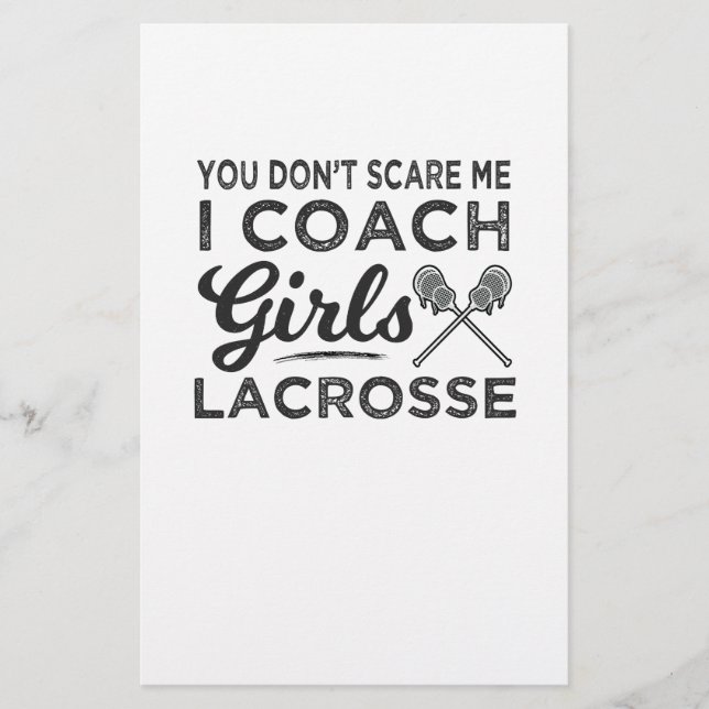 Papeterie Tu ne me fais pas peur J'Entraîne Lacrosse (Devant)
