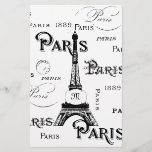 Papeterie Typographie Calligraphie Paris France Tour Eiffel