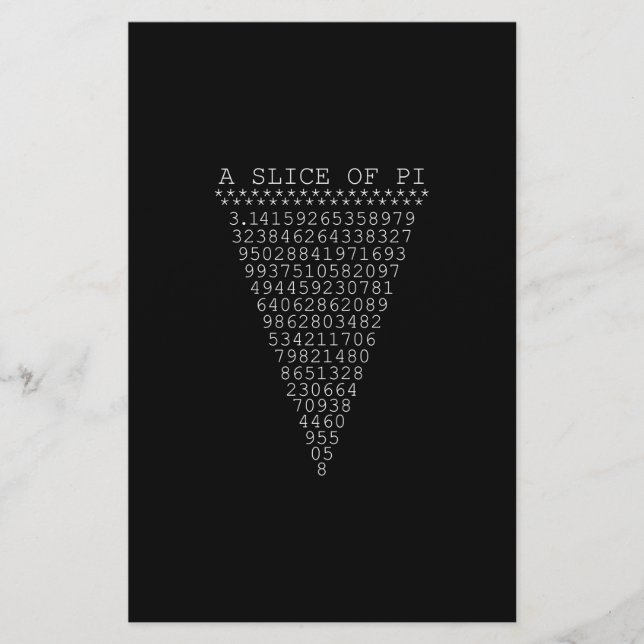 Papeterie Un morceau fantasque de Pi (Devant)