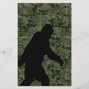Papeterie Un squatchin pour le camouflage numérique d'Olive