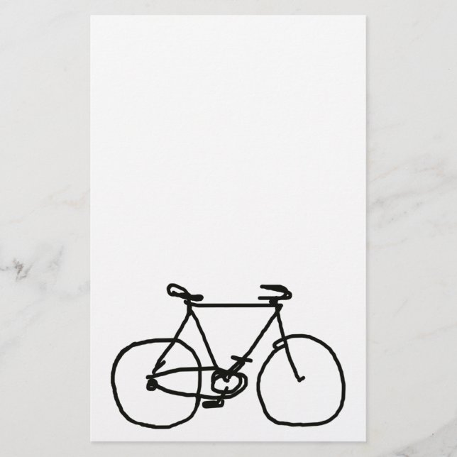Papeterie un vélo noir stylisé (Devant)
