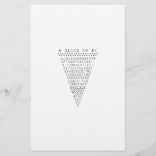 Papeterie Une tranche de présentation de pi