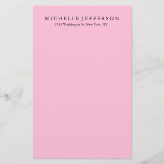 Papeterie Unique Élégant Moderne Élégant Rose