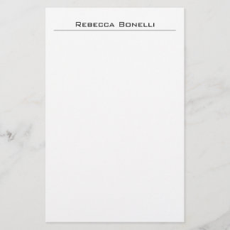 Papeterie Unique Moderne Minimaliste Simple Blanc
