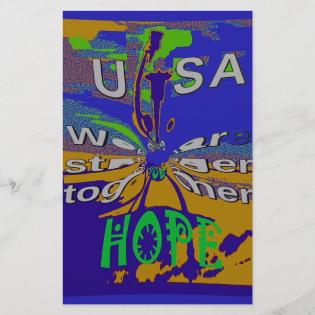 Papeterie United USA Hope Stronge Together (Devant)