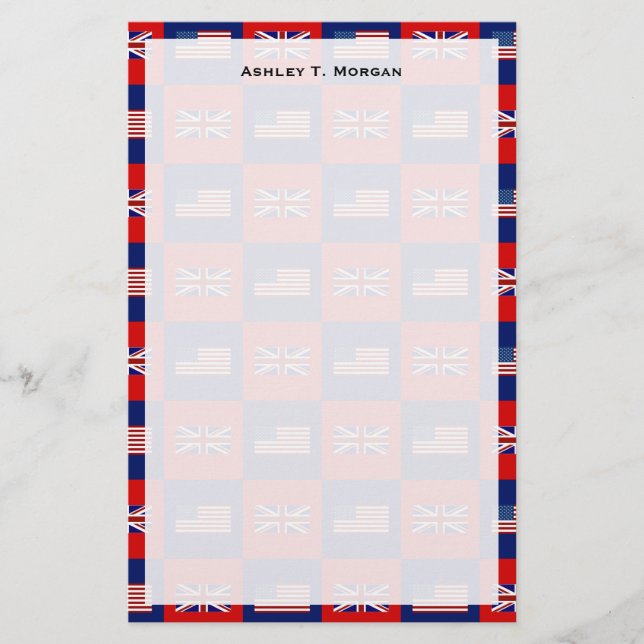 Papeterie USA Flag & UK Flag Pattern (Devant)