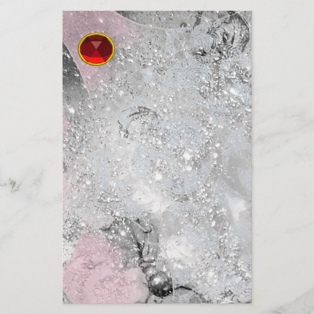 PAPETERIE VAGUES ROUGE RUBY (Devant)