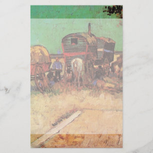 Papeterie Van Gogh ; L'campement des Tziganes avec des carav