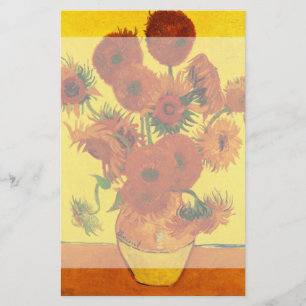 Papeterie Vase Still Life avec 15 tournesols Vincent van Gog