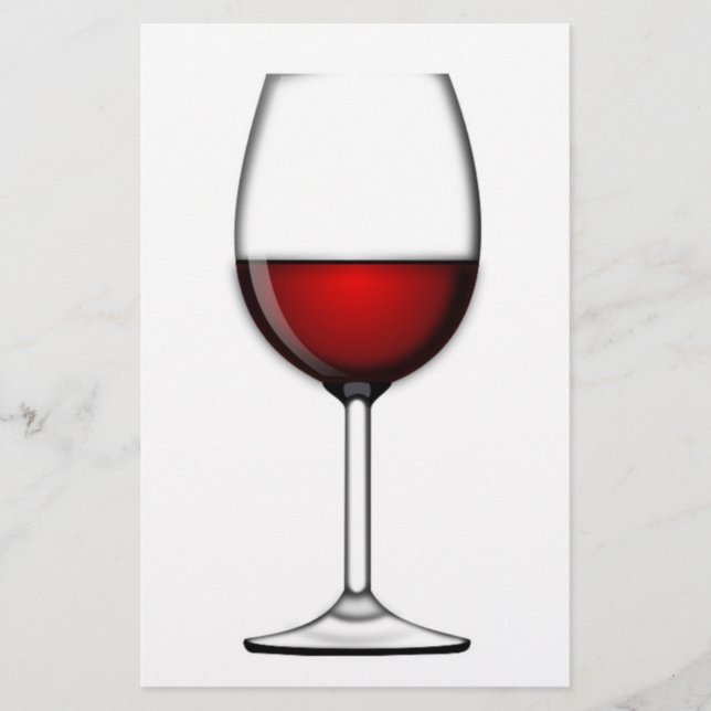 PAPETERIE VERRE DE VIN ROUGE (Devant)