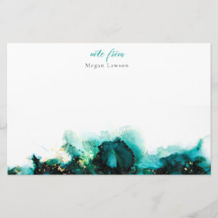 Papeterie Vert encre moderne - Une note de design