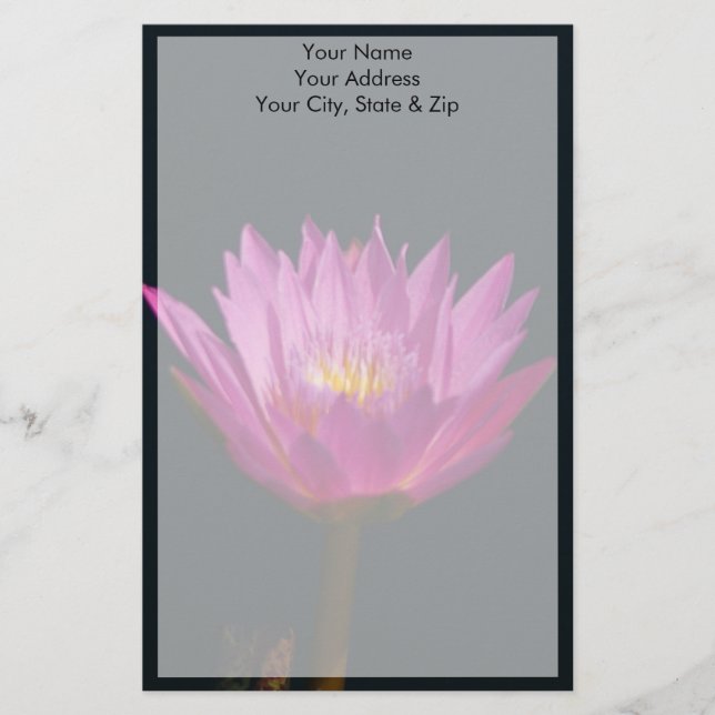 Papeterie Vibrant lotus fleur d'eau pourpre (Devant)