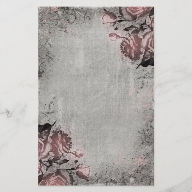 Papeterie Vieille clé et roses (Devant)