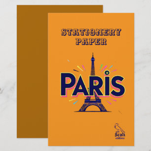 Papeterie Ville des Lumières : Art de typographie gras de Pa