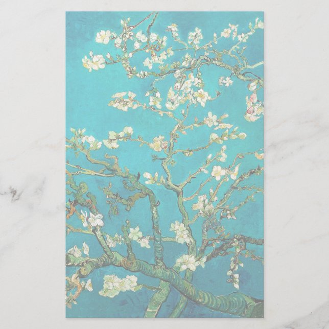 Papeterie Vincent Van Gogh Blossoming Almond Tree Floral Art (Devant)