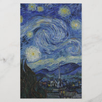 Vincent Van Gogh - Nuit étoilée. Peinture artistiq