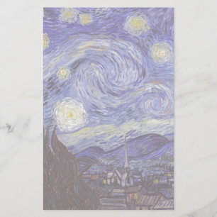 Papeterie Vincent Van Gogh Starry Nuit Vintage Art