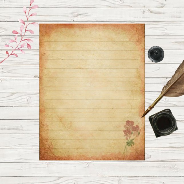 Papeterie vintage (Vintage Lined Writing Paper)