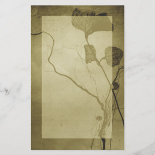 Papeterie vintage de feuille de sépia