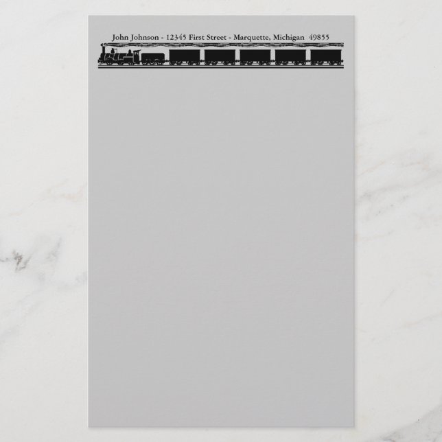 Papeterie vintage de wagon couvert de moteur du (Devant)