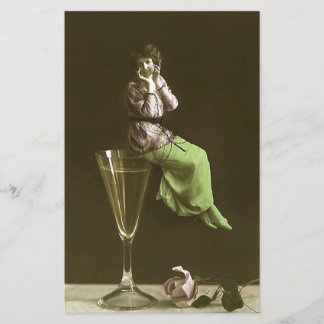 Papeterie Vintage Girls up on wine