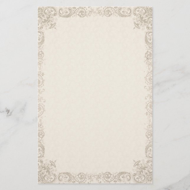 Papeterie vintage Ornate Elegant Cream (Devant)