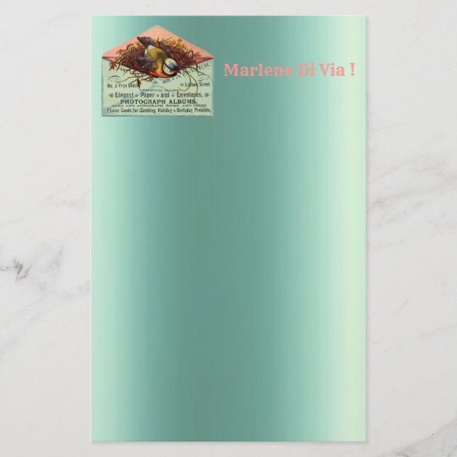 papeterie vintage pour oiseaux nicheurs (Devant)