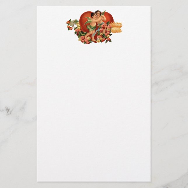 Papeterie Vintage Valentine Cherubs (Devant)