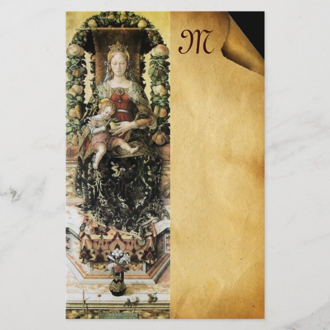 Papeterie VIRGIN AVEC Monogramme de parchemin pour enfant (Devant)