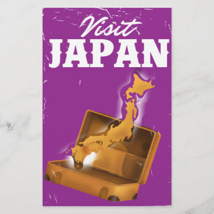 Papeterie Visitez l'affiche de voyage du Japon vintage