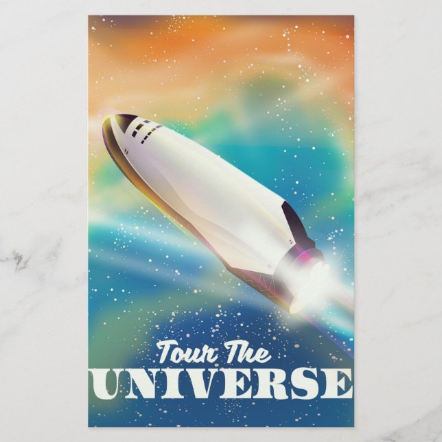Papeterie Visitez l'art spatial de l'Univers. (Devant)