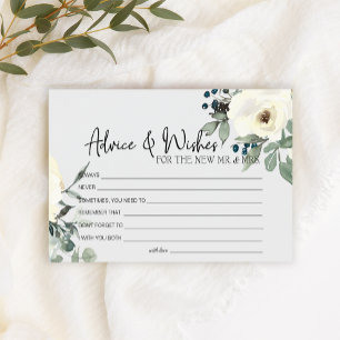 Papeterie Vœux de mariage floraux Roses blanches ivoire
