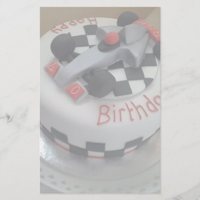 Papeterie voiture de course bon anniversaire (Devant)