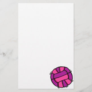 Papeterie Volleyball rose et pourpre