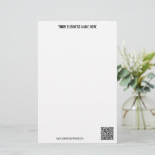 Papeterie Votre code QR et votre Modèle de papier à lettres