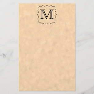Papeterie Votre lettre. Monogramme fait sur commande. Noir