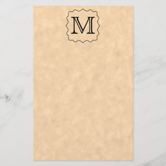 Papeterie Votre lettre. Monogramme fait sur commande. Noir
