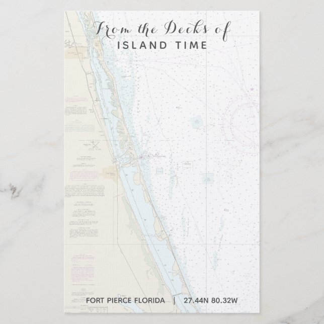 Papeterie Votre nom de bateau des ponts de Fort Pierce FL (Devant)