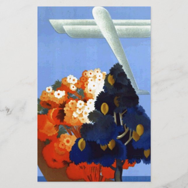 Papeterie Voyage aérien Europe Italie Garda vintage (Devant)