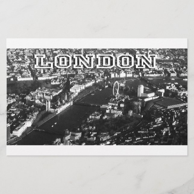 Papeterie Vue aérienne de Londres (Devant)