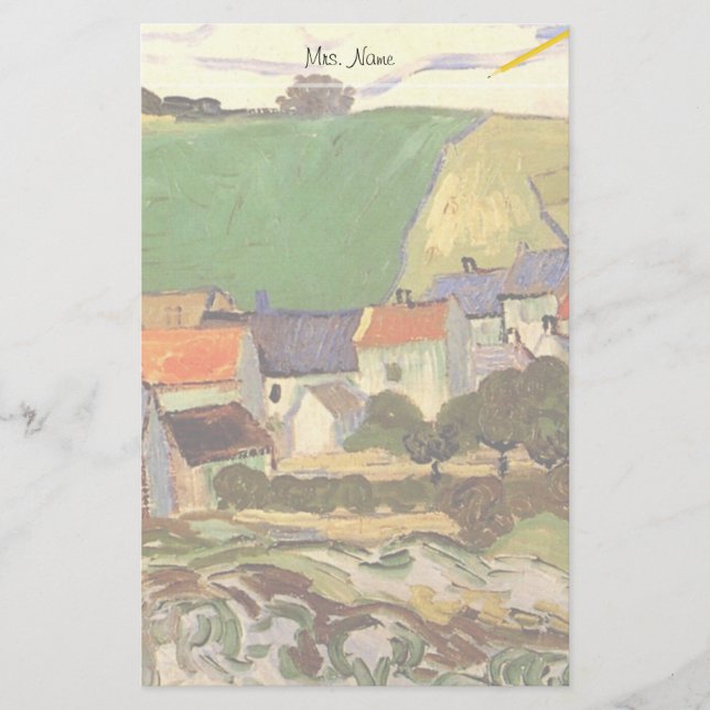 Papeterie Vue d'Auvers Vincent van Gogh. (Devant)